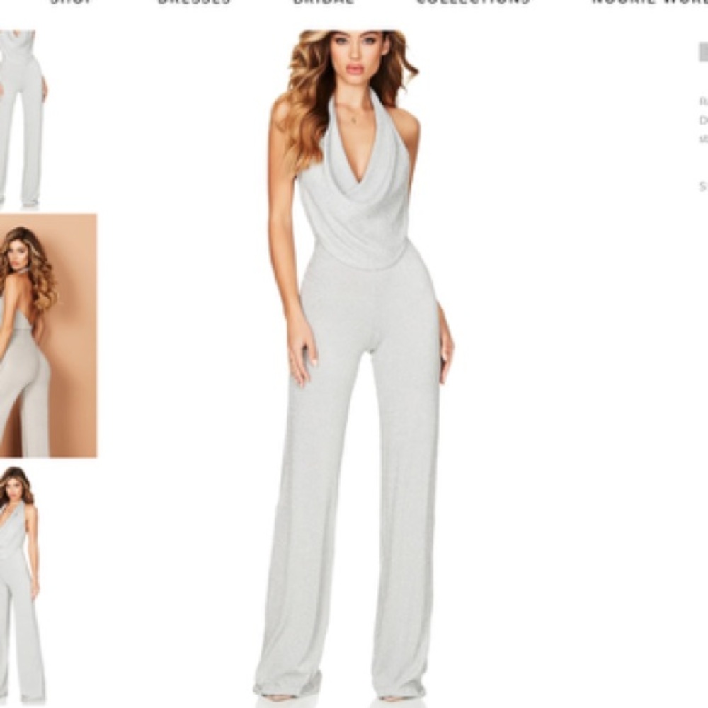 Nookie Silver Wide-Leg Jumpsuit
